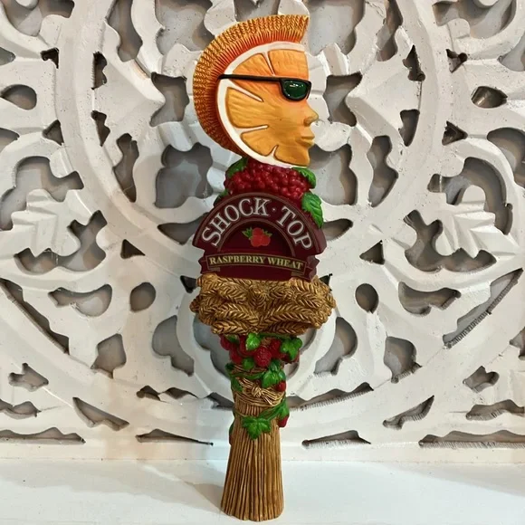 Shock Top Raspberry Wheat Beer Tap Handle - Picture 3 of 6